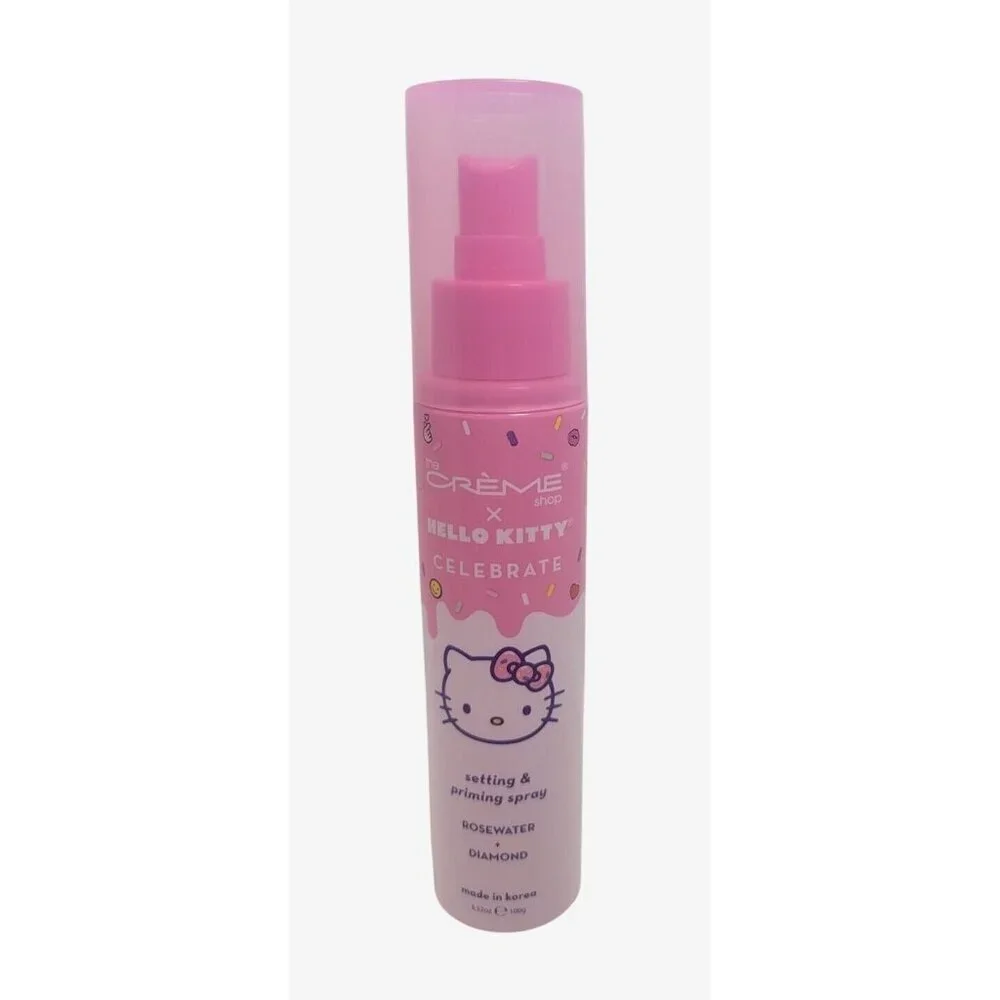 The Crème Shop Hello Kitty Setting Priming Spray Rosewater Diamond Korean Beauty